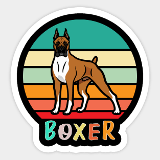Vintage Retro Boxer Sticker